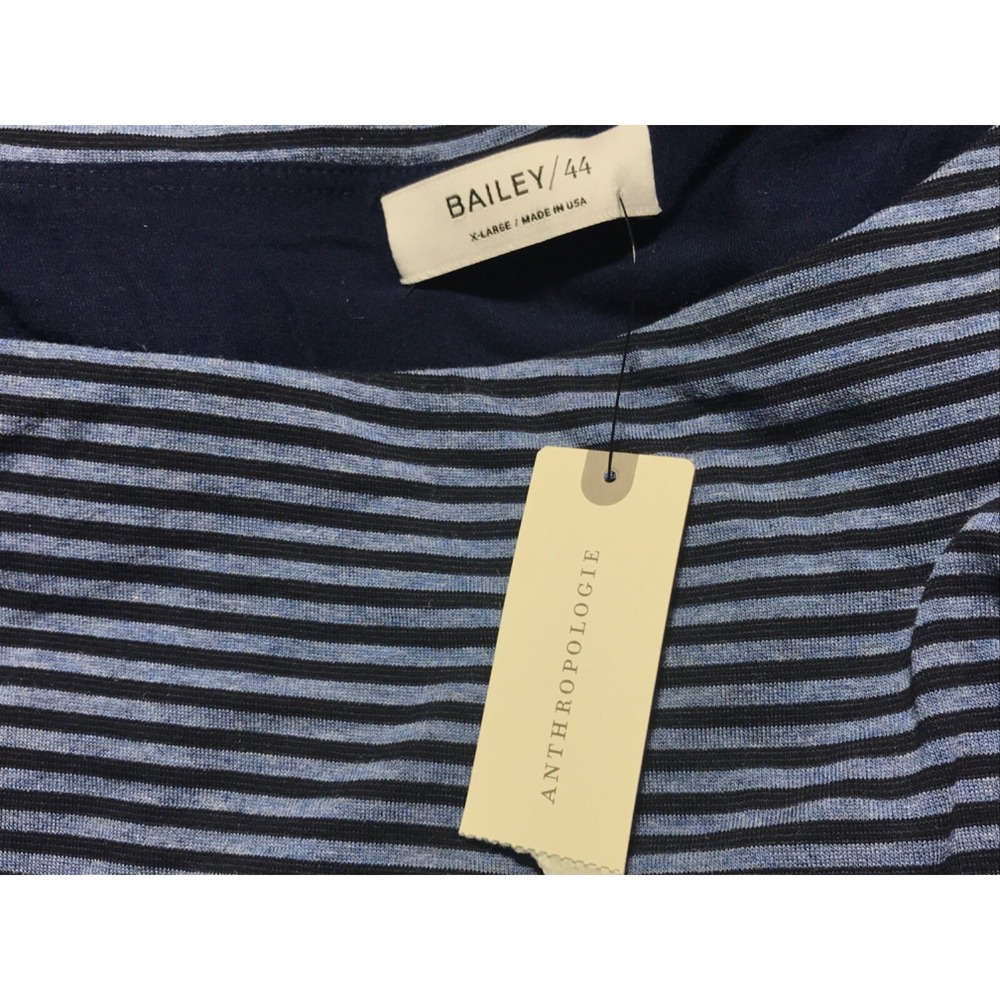 NWT Anthropologie Bailey 44 Beryl Bandage Dress XL Blue‎ Striped Jersey Layered - Picture 10 of 16